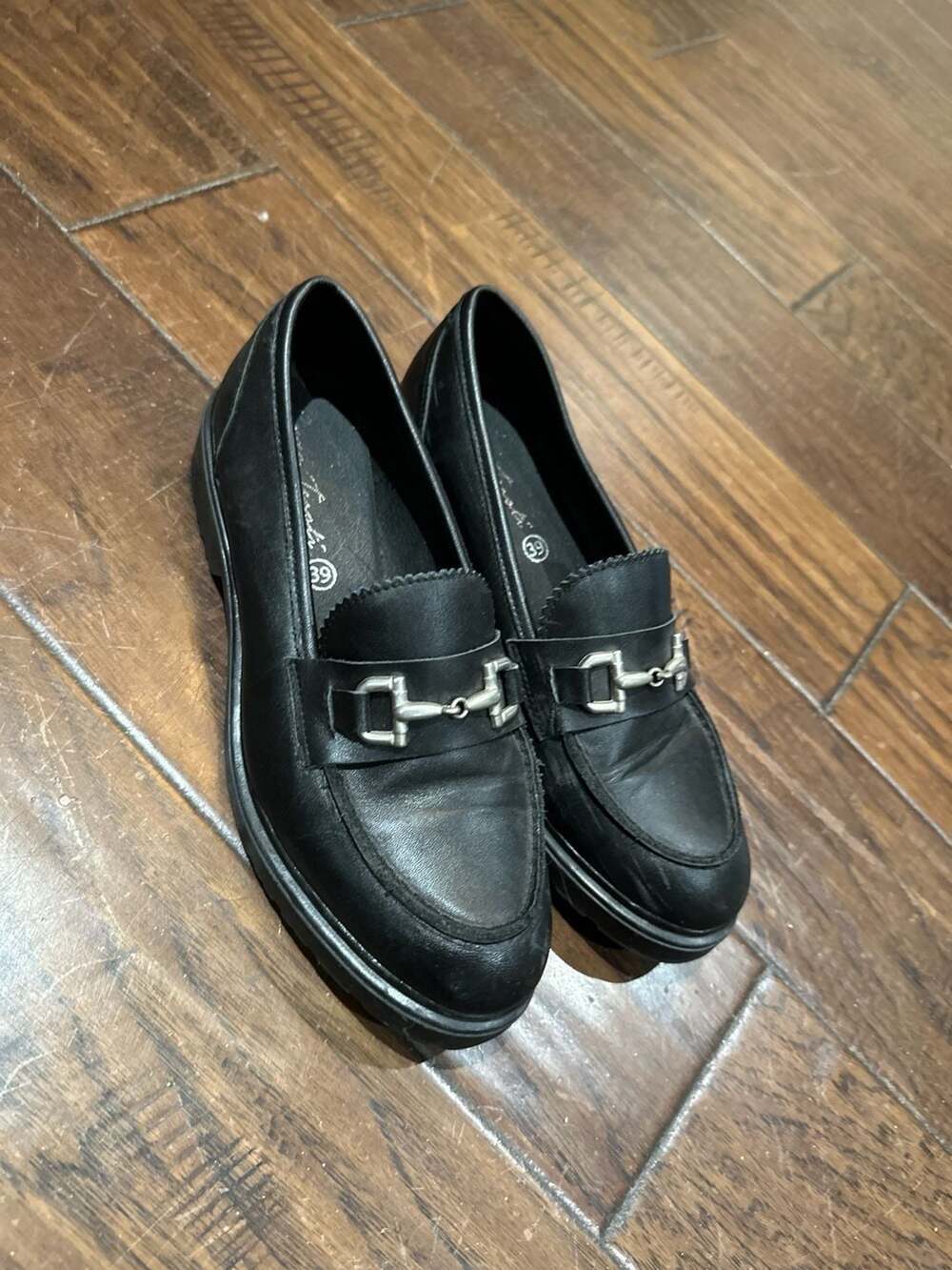 Enzo Tesoti Black Leather‎ Horsebit Loafers Made in Spain